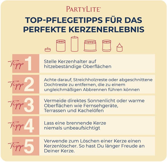 TOP-PFLEGETIPPS FÜR DAS PERFEKTE KERZENERLEBNIS